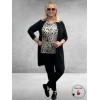 KAFFE CURVE Trui Lizzy Feather Black Leopard