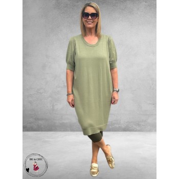 KAFFE CURVE Knit Dress Lizzy Green