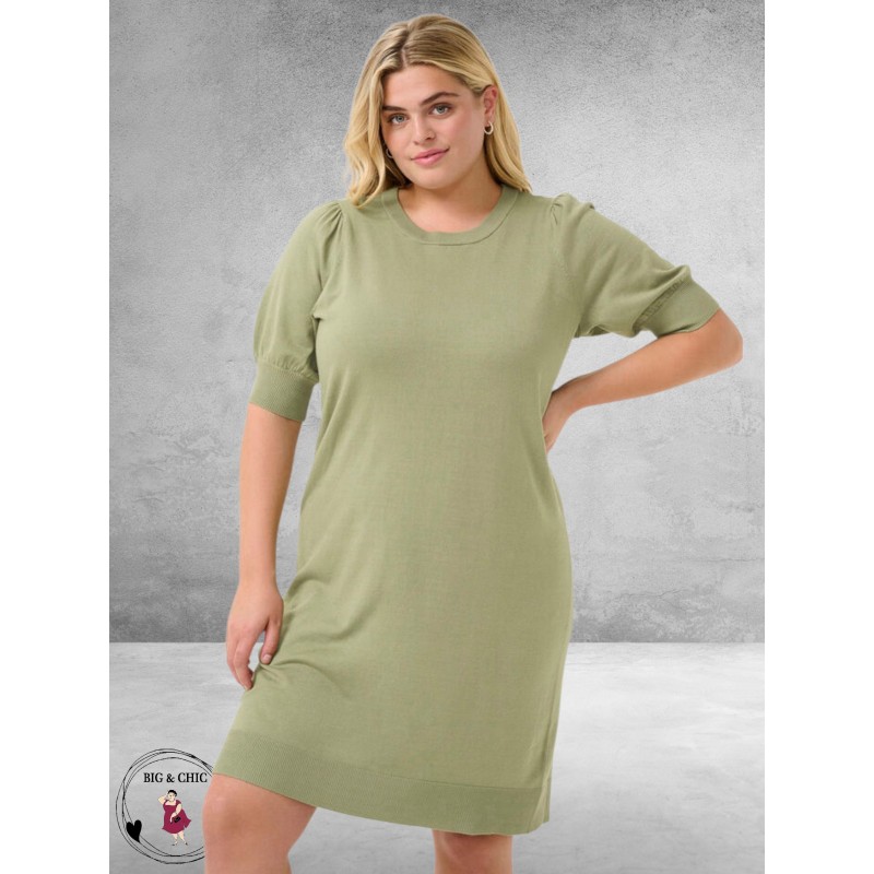 KAFFE CURVE Knit Dress Lizzy Green