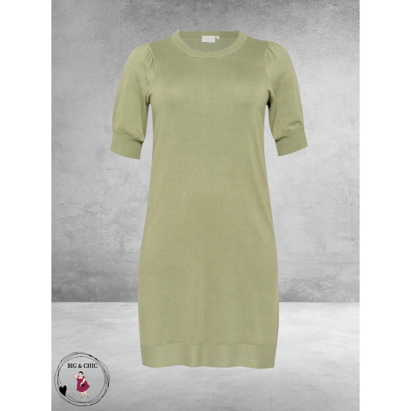 KAFFE CURVE Knit Dress Lizzy Green