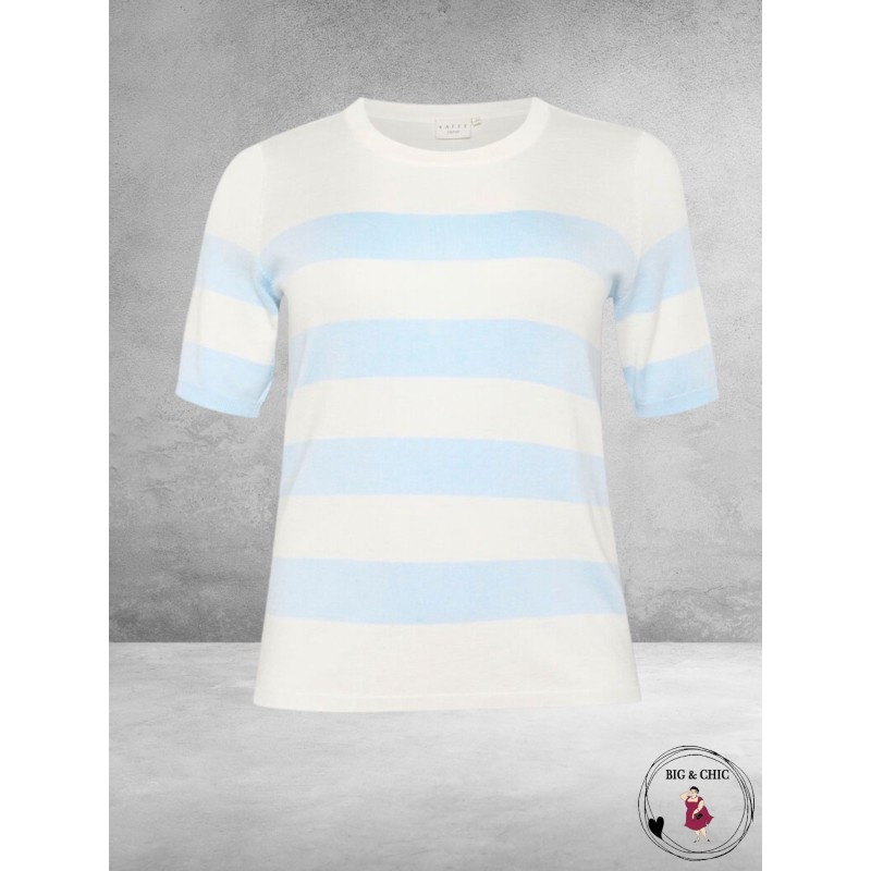 KAFFE CURVE Trui Lizzy Chalk/Light Blue