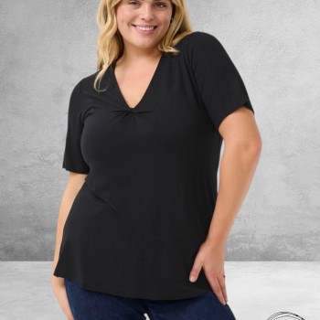 KAFFE Curve T-Shirt Zwart Winni