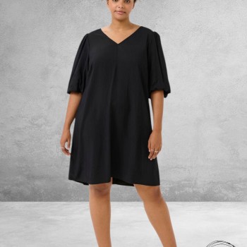 KAFFE Curve Jurk Gabbi Zwart