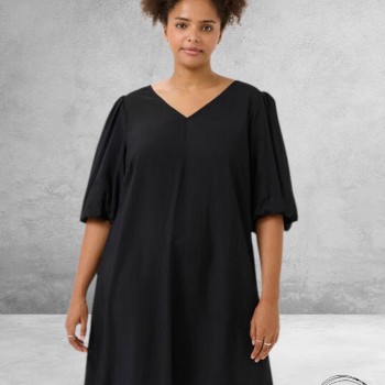 KAFFE Curve Jurk Gabbi Zwart