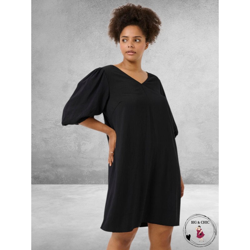 KAFFE Curve Jurk Gabbi Zwart