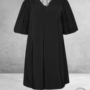 KAFFE Curve Jurk Gabbi Zwart