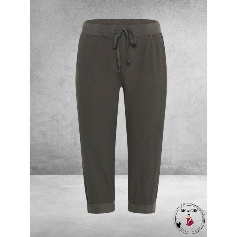 KAFFE CURVE Capri Broek Nana Black Oyster