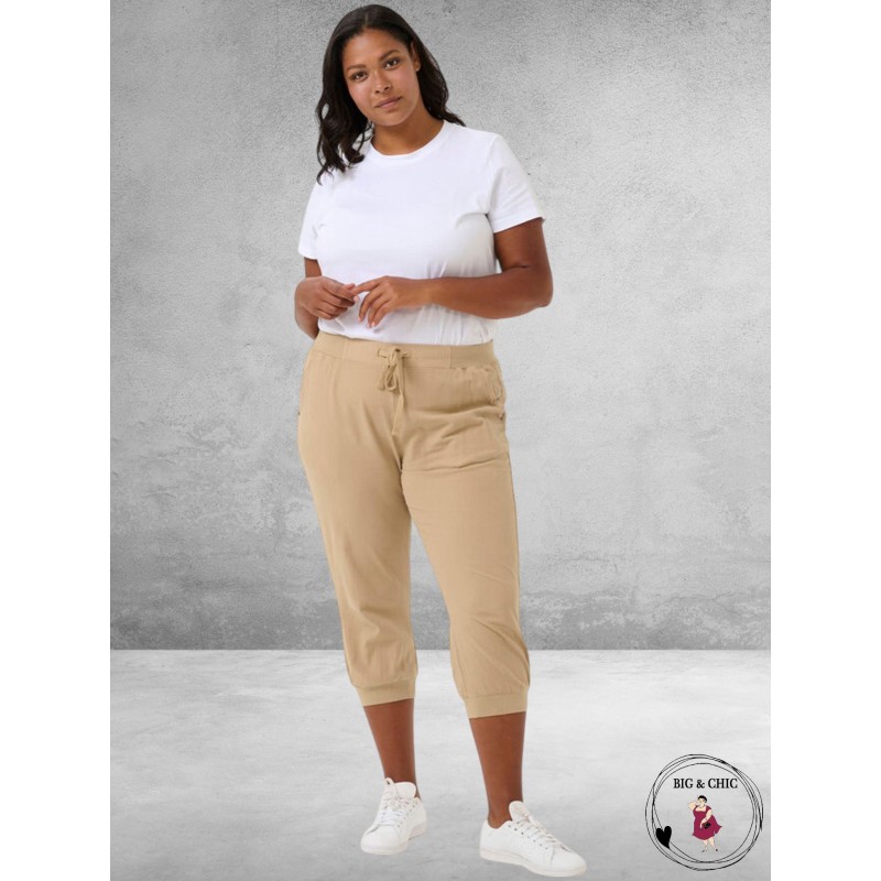 KAFFE CURVE Capri Broek Nana Classic Sand