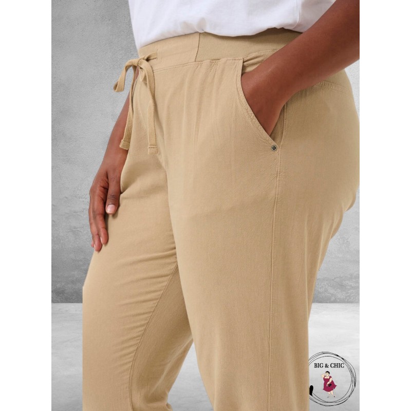 KAFFE CURVE Capri Broek Nana Classic Sand