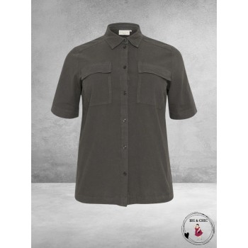 KAFFE CURVE Blouse Nana Liah Black Oyster