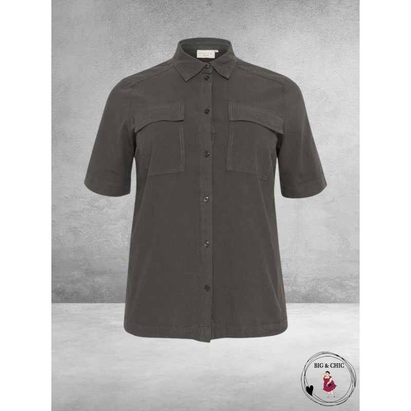 KAFFE CURVE Blouse Nana Liah Black Oyster