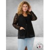 KAFFE Curve Blazer Lorani Zwart Kant