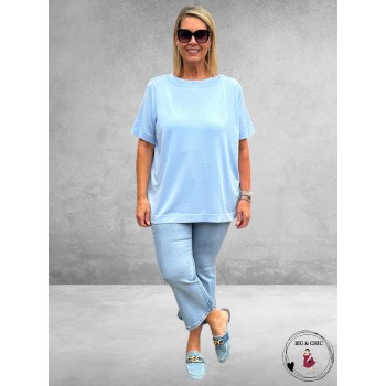 KAFFE CURVE Trui Lizzy Boatneck Windsurfer