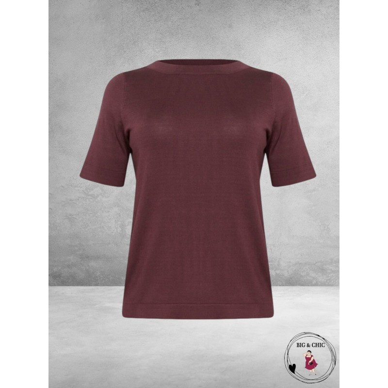 KAFFE CURVE Trui Lizzy Boatneck Fudge