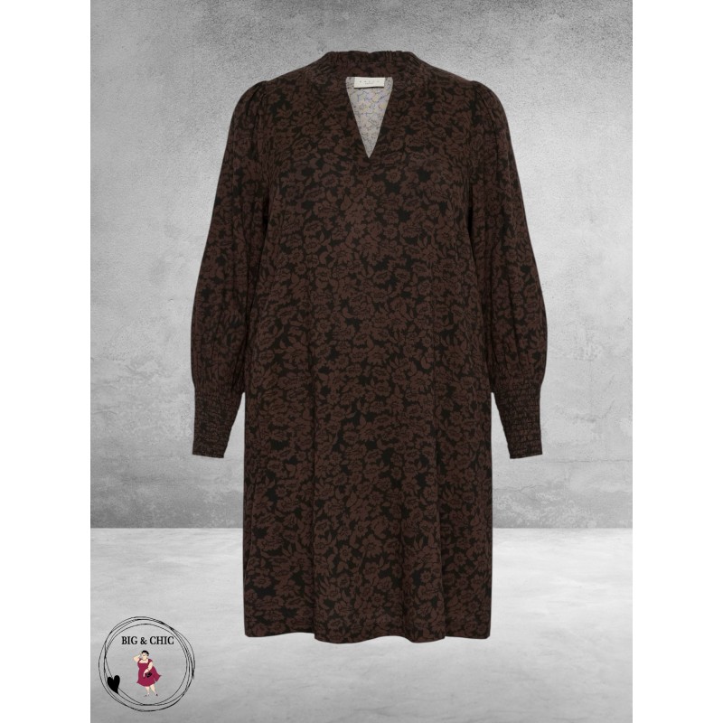 KAFFE CURVE Jurk Bella Fudge/Black