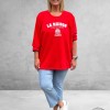 KAFFE CURVE Sweater Berla Rood