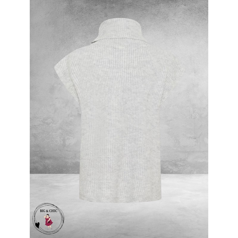 KAFFE CURVE Poncho Mala Grey Melange