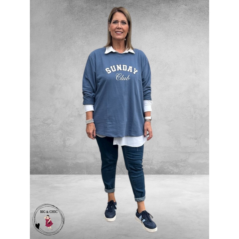 KAFFE CURVE Sweatshirt Sunday Club