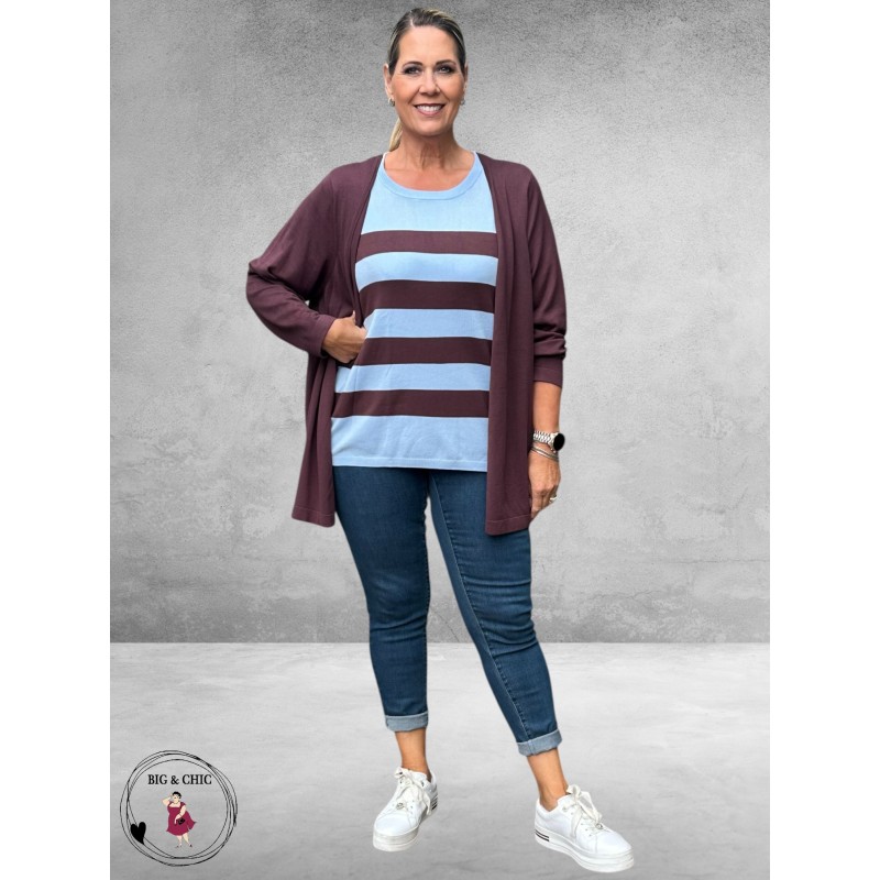 KAFFE CURVE Trui Lizzy Windsurfer/Fudge