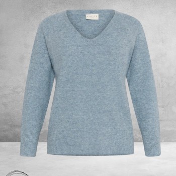 KAFFE CURVE Trui Niela Windward Blue Melange