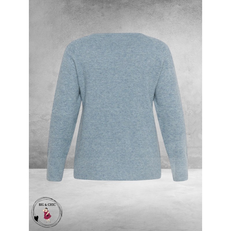 KAFFE CURVE Trui Niela Windward Blue Melange