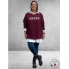 KAFFE CURVE Sweatshirt Amour Wine
