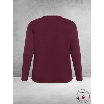 KAFFE CURVE Sweatshirt Amour Wine