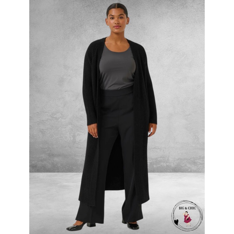 KAFFE CURVE Vest Lang Black Deep