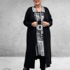 KAFFE CURVE Vest Lang Black Deep