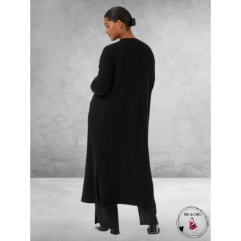 KAFFE CURVE Vest Lang Black Deep