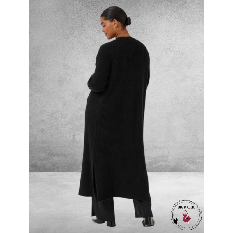 KAFFE CURVE Vest Lang Black Deep