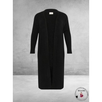 KAFFE CURVE Vest Lang Black Deep