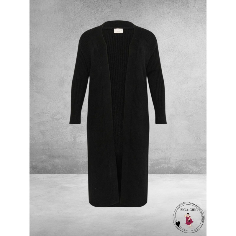 KAFFE CURVE Vest Lang Black Deep