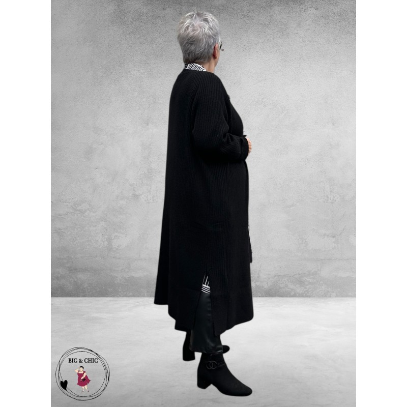 KAFFE CURVE Vest Lang Black Deep