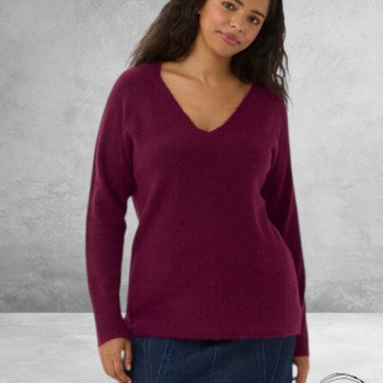 KAFFE CURVE Trui Windsor Wine