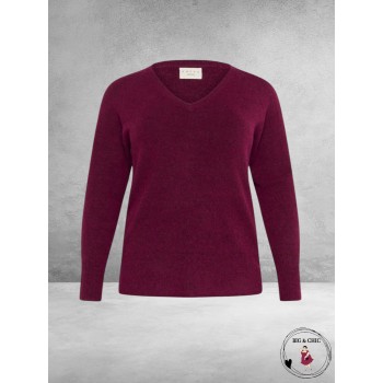 KAFFE CURVE Trui Windsor Wine