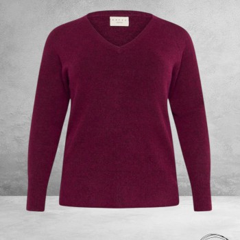 KAFFE CURVE Trui Windsor Wine