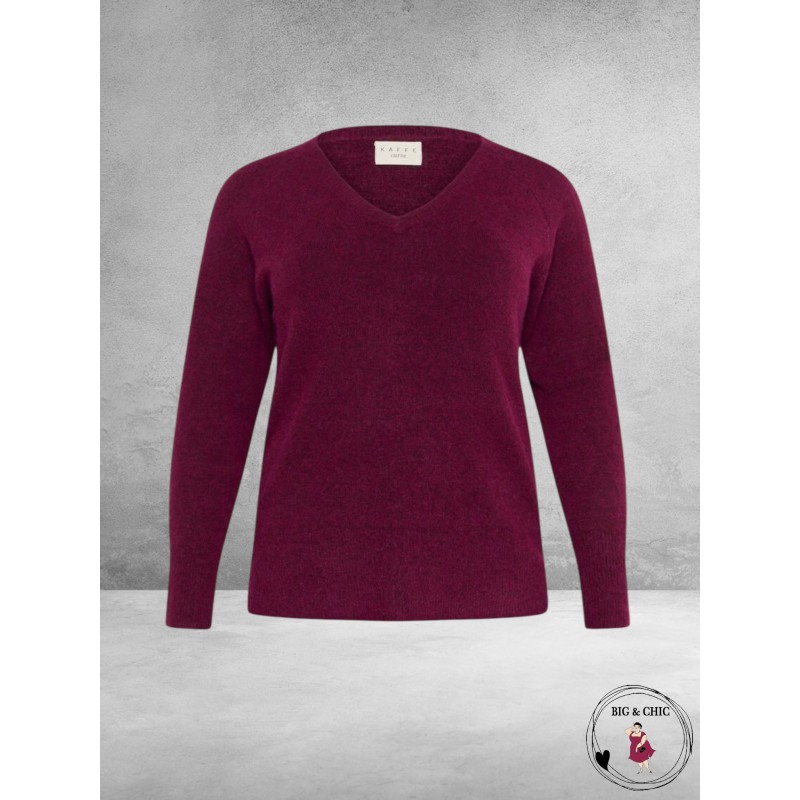 KAFFE CURVE Trui Windsor Wine