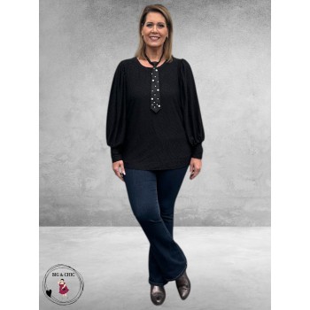 KAFFE CURVE Shirt Zarina Black Deep 