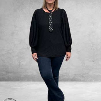 KAFFE CURVE Shirt Zarina Black Deep 