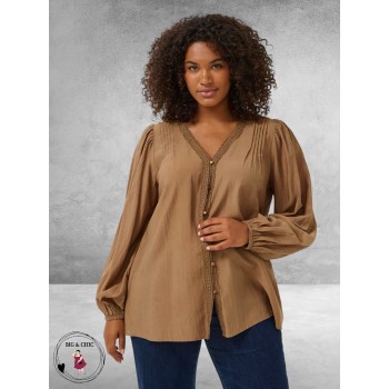 Kaffe Curve Blouse Mirana Toasted Coconut