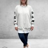 KAFFE CURVE Sweatshirt Statement Lichtgrijs 