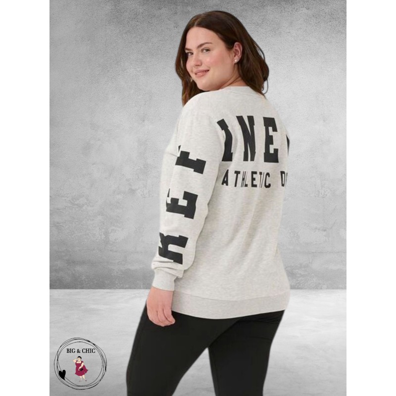 KAFFE CURVE Sweatshirt Statement Lichtgrijs 