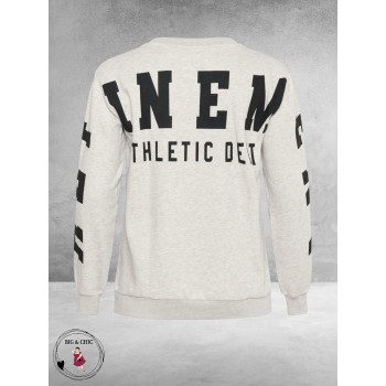 KAFFE CURVE Sweatshirt Statement Lichtgrijs 