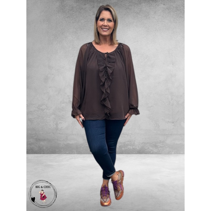 KAFFE CURVE Blouse Milanna Coffee