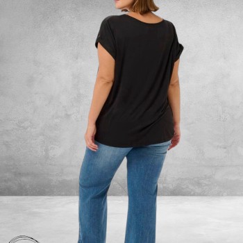 KAFFE CURVE Blouse Milia Black Deep