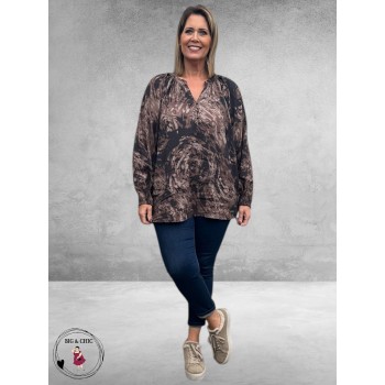 KAFFE CURVE Blouse Jamia Grafische Print