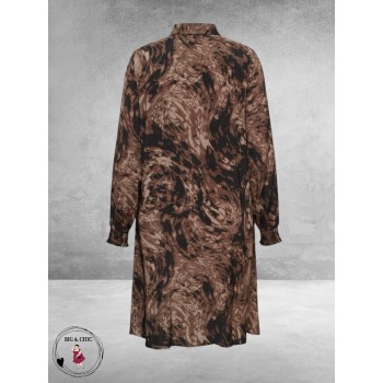 KAFFE CURVE Doorknoop Jurk Jamia Grafische Print