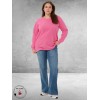 KAFFE CURVE Sweatshirt Pink Power