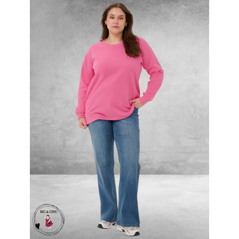 KAFFE CURVE Sweatshirt Pink Power